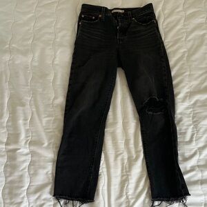 Levi Black Distressed Women's Jeans size 26 straight